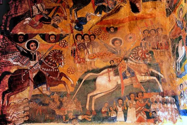 Fresque de l'église Abreha We Atsbeha