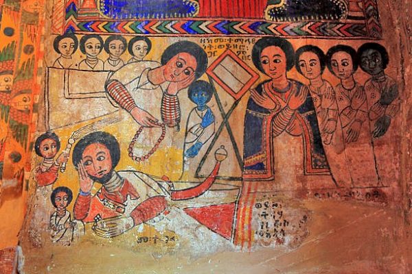 Fresque de l'église Abreha We Atsbeha